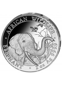 Somalia 2018   Elefant   2 oz  Silber