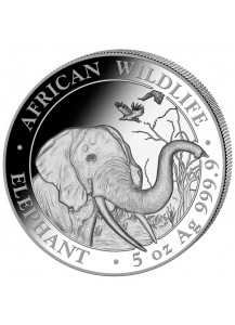 Somalia 2018   Elefant  5 oz Silber