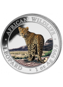 Somalia 2018  Leopard 1 oz Silber FARBE