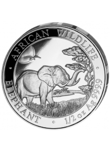 Somalia 2019   Elefant 1/2 oz Silber