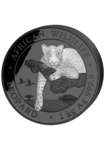 Somalia 2020  LEOPARD  BLACK PREMIUM EDITION Silber 1 Kilo