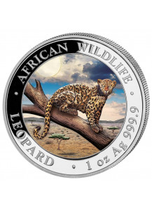 Somalia 2021  Leopard 1 oz Silber FARBE