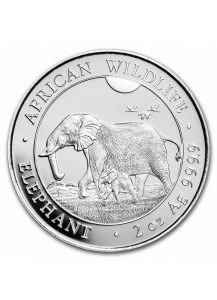 Somalia 2022   Elefant   2 oz  Silber