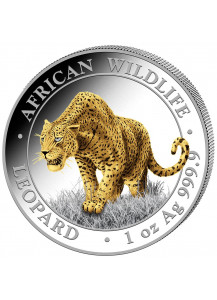 Somalia 2023  Leopard 1 oz Silber  VERGOLDET