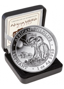 Somalia 2016   Elefant Privy WMF Berlin Reichstag Auflage 1000 Stück 1 oz Silber