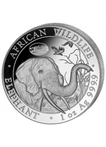 Somalia 2017   Elefant Privy  ANA Auflage 1000 Stück 1 oz Silber