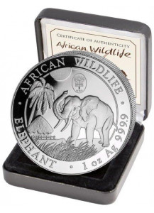 Somalia 2017   Elefant Privy WMF Berlin Auflage 1000 Stück 1 oz Silber