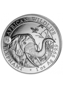 Somalia 2018   Elefant Privy Hund 1 oz Silber