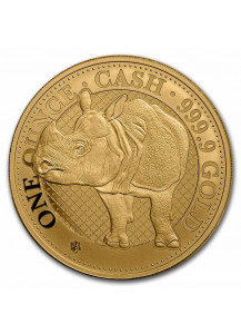 St. Helena 2022  NASHORN  - Cash India Wildlife  Gold 1 oz