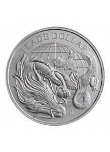 St. Helena 2021  Modern Chinese Trade Dollar Silber 1 oz