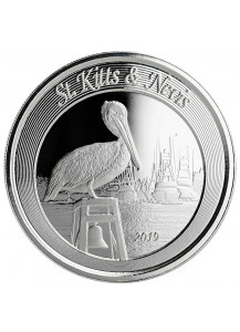 St. Kitts & Nevis 2019  Brauner Pelikan Silber 1 oz