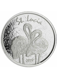 ST. LUCIA 2018  Flamingo  EC8 Serie Silber 1 oz