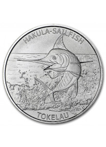 Tokelau 2016 Hakula Sailfisch Segelfisch 1 oz Silber