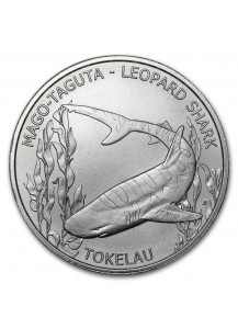 Tokelau 2018 Leopard Shark - Leoparden-Hai  Silber 1 oz