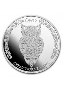 Tokelau 2021 Great Horned OWL - Eule Silber 1 oz