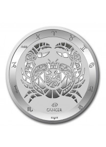 Tokelau 2021 Zodiac - Sternzeichen Cancer - Krebs Silber 1 oz