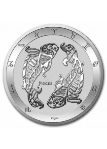 Tokelau 2021 Zodiac - Sternzeichen Fisch - Pisces Silber 1 oz