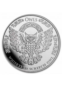 Tokelau 2022 WHISKERED SCREECH Owl  Silber 1 oz