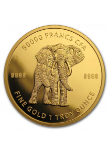 Tschad 2019 Mandala Elefant Gold 1 oz