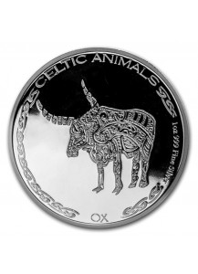 Tschad 2020  Celtic Animals Ox - Ochse Silber 1 oz