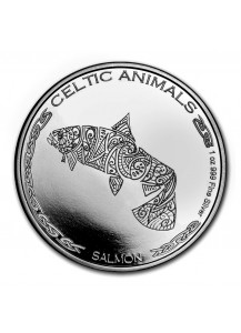 Tschad 2021  Celtic Animals Salmon - Lachs  Silber 1 oz