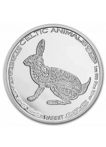 Tschad 2021  Celtic Animals RABBIT - HASE  Silber 1 oz