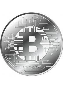 Tschad 2022  Crypto Bitcoin Silber 1 oz