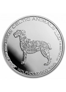 Tschad 2022  Celtic Animals WOLFHOUND DOG - WOLFSHUND  Silber 1 oz