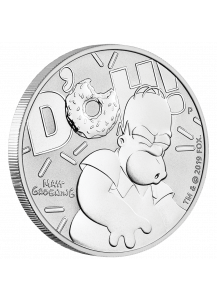 Tuvalu 2019  HOMER SIMPSONS Silber 1 oz  Simpsons