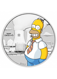 Tuvalu 2020  DIE SIMPSONS  - Homer Simpson Silber 1/2 oz st im Blister