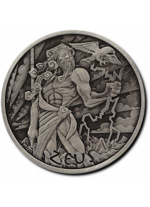 Tuvalu 2020  ZEUS - Gods of Olymp Silber 1 oz  Antik Finish