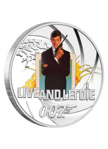 Tuvalu 2021 TO LIVE AND LET DIE - JAMES BOND MOVIE Silber 1/2 oz