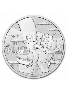 Tuvalu 2021  Marge & Maggie Simpsons Silber 1 oz  