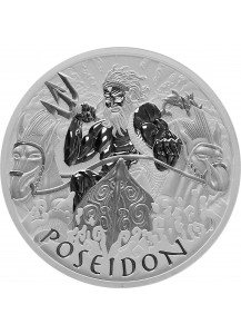 Tuvalu 2021  POSEIDON - Gods of Olymp Silber 1 oz