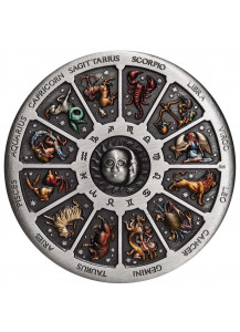 Tuvalu 2021 Zodiac Silber 5 oz - Antik Finish