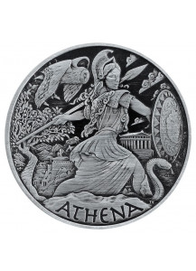 Tuvalu 2022 ATHENA - Gods of Olympus Silber 1 oz ANTIK FINISH