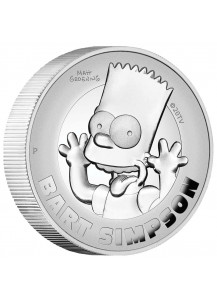 Tuvalu 2021  BART SIMPSONS Silber 2 oz  PP  