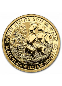 Tuvalu 2022   Black Flag  The Rising Sun Piratenschiff Gold 1 oz