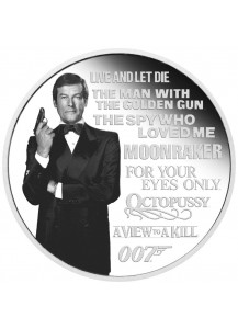 Tuvalu 2022 LEGACY SERIE - JAMES BOND 007 ROGER MOORE Silber 1 oz  PP