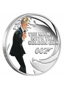 Tuvalu 2021 The Man with the golden Gun - JAMES BOND MOVIE Silber 1/2 oz