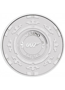 Tuvalu 2023 CASINO ROYALE CHIP - JAMES BOND 007 Silber 1 oz