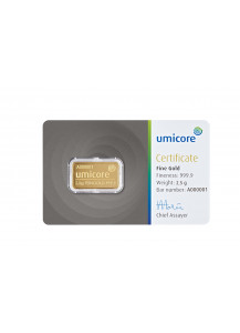 GOLDBARREN  2,5 g  UMICORE  im Blister