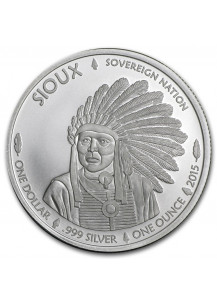 USA 2015  Sioux Indian War Chief  Silber 1 oz