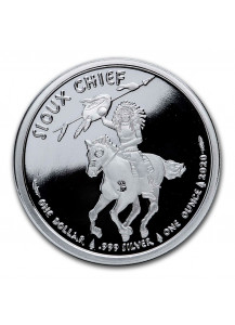 USA 2020  Sioux Indian War Chief  Silber 1 oz