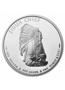 USA 2021  Sioux Indian War Chief  Silber 1 oz