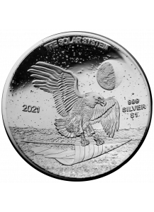 USA 2021  Sonnensystem VENUS - Silber 1 oz  Farbe gewölbt