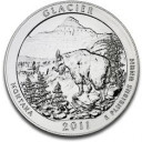 USA 2011 Glacier Nationalpark Montana 5 oz Silber  Serie: Schöne