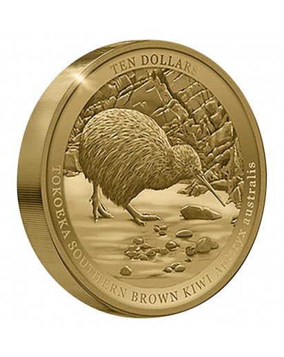 Neuseeland 2023 TOKOEKA SOUTHERN BROWN KIWI Gold 1/4 oz Wert Preis