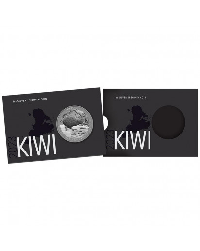 Neuseeland 2023 Tokoeka Southern Braun Kiwi Silber 1 oz im Blister Wert ...